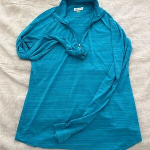 Blue Quarter-Zip Pullover